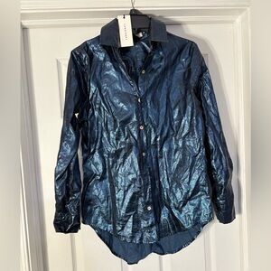 Lanhropy Shimmering Navy Top